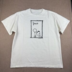 Vintage‎ Loco Comic Shirt Men L White Shapiro FV Balloon Graphic Tee Funny 2004